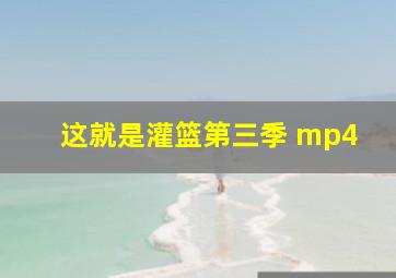 这就是灌篮第三季 mp4